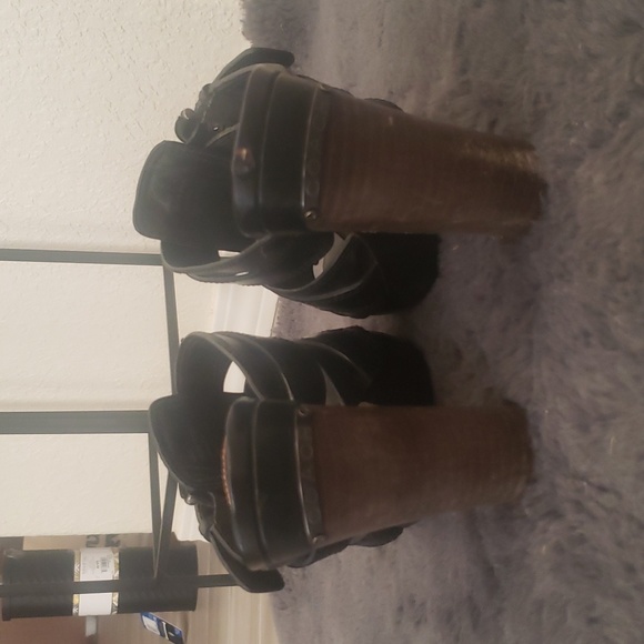 COACH Paddy sandal 👡 platform heels good used condition size 9 1/2 - Picture 4 of 9